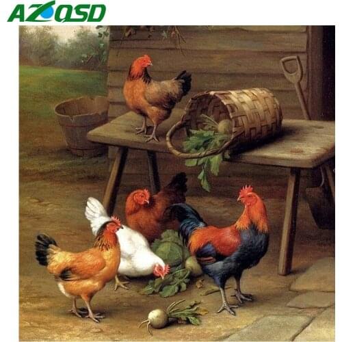 AZQSD Diamond Mosaic Chicken Cross Stitch Handicraft Home Decor Diamond Painting Animal Picture Of Rhinestones Handmade Craft