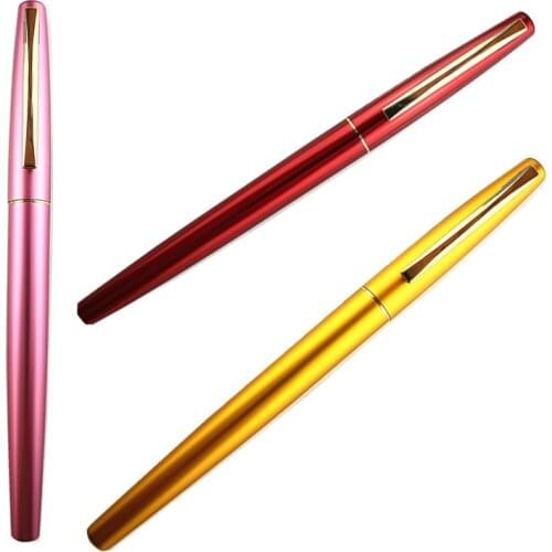 Financial Tip 0.38mm Extremely Fine PAILI Fountain Pen Bright Chrome Metal Ink Pen for School Stationery Business Gift
