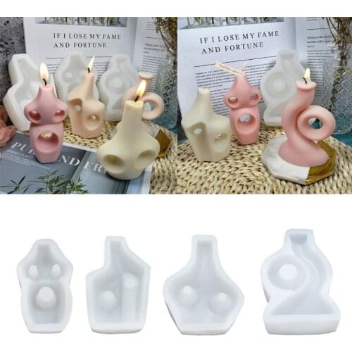 Geometric Bottle Candle Epoxy Resin Mold Aromatherapy Plaster Silicone Mould DIY Crafts Jewelry Home Decoration Casting