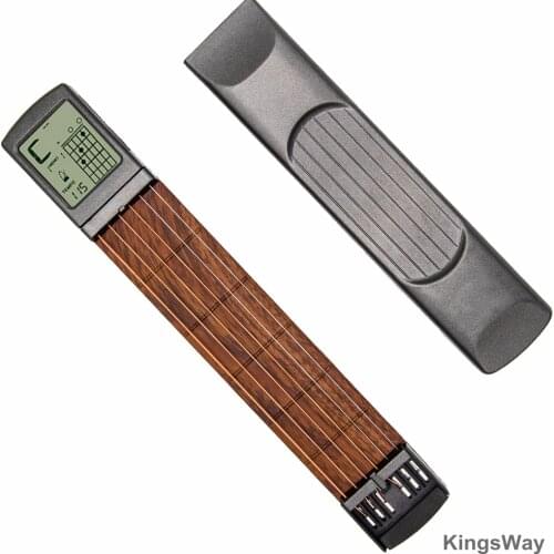 Portable 6-Tone Pocket Guitar Chord Trainer Music Practice Tool Can Rotate Chord Diagram Screen Guitar Mini Finger Trainer New