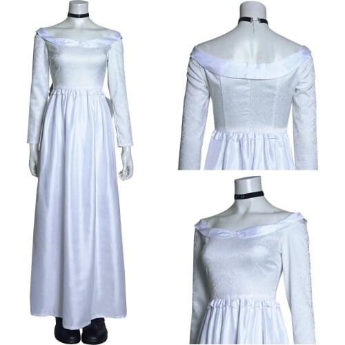 Bride of Chucky Tiffany Cosplay Costumes Long Dress Outfits Halloween Carnival Suit