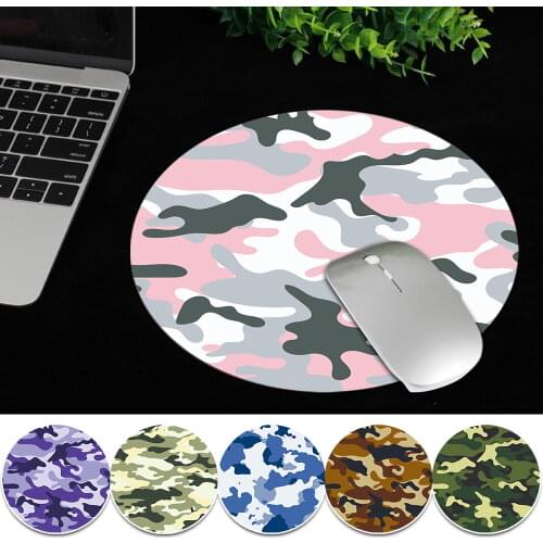 Gaming Mouse Pad Small Gamer Mousepad Universal Leather Desk Mat Fashion Camouflage 22x22CM Computer Mause Mat Office Supplies