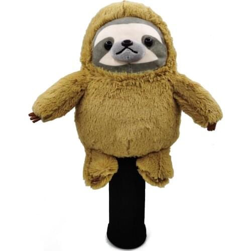 Sloth 460CC Driver Golf Headcover Plush Cartoon Animal Golf Head Cover Mascot Novelty Cute Gift