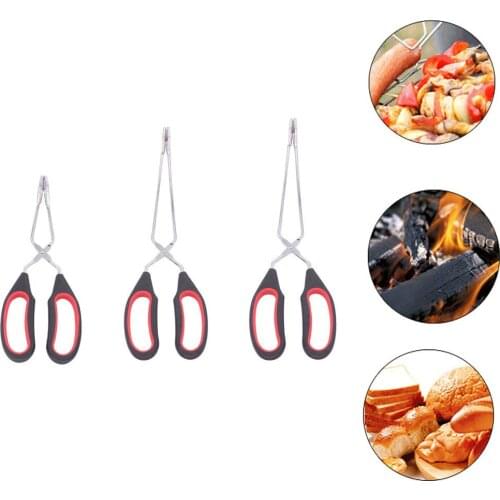 Multipurpose Barbecue Scissor Tongs Grilled Food Tong Long Handle Scissor BBQ Bread Roast Clip Kitchen Baking Tongs Accessories