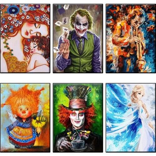DIY Painting By Numbers Fairy Tale Characters On Canvas Digital Handpainted Acrylic Paints Oil Painting For Home Art DIY Frame