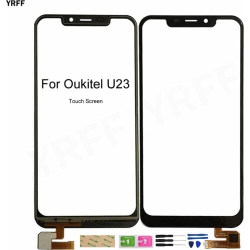 New Phone Glass Panel For Oukitel U23 Touch Screen Digitizer Lens Sensor Assembly Parts