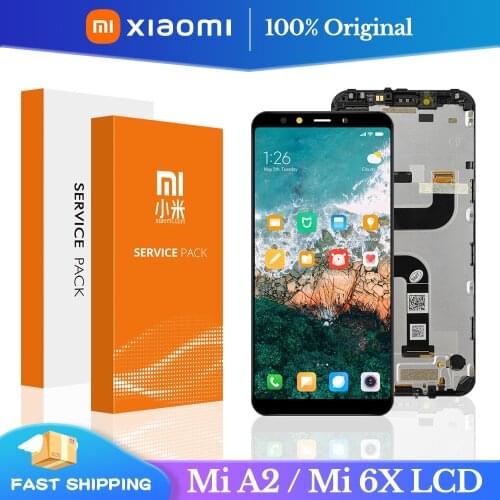 NEW Original LCD With Frame For XiaoMi Mi A2 MIA2 LCD Display Screen Digitizer Assembly Replacement For XiaoMi 6X Display