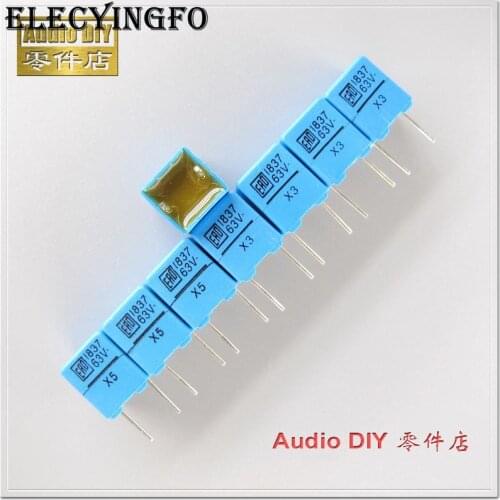 10PCS/50PCS MKP1837 0.039uF 63V 63v0.039uf 2.5% high precision MKP film capacitor 39nF 393