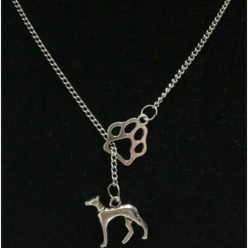 1pcs/Lot Fashion Vintage Infinity Symbol Connections Greyhound Dog &cat/dog paw Charms Pendant Necklace 19