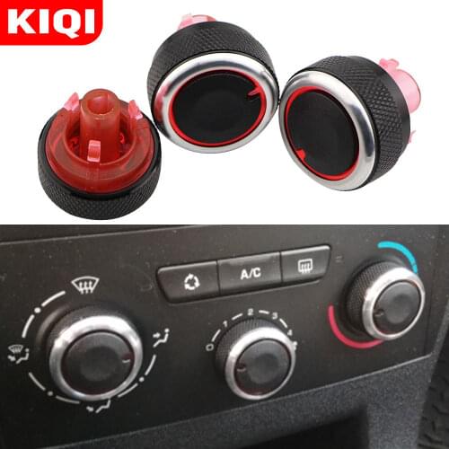 KIQI Aluminum Alloy Air Conditioning Knob AC Knob Heat Control Button for Peugeot 307 for Citroen C4 Hatchback C-Triomphe