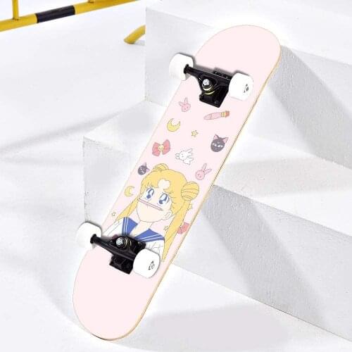 Complete 31 Inch Pro Skateboard 7 Layer Canadian Maple Aluminum Alloy Bracket Skateboard Deck for Boy Girl Beginner Skateboards