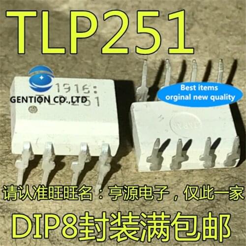 10Pcs TLP251 TLP251 DIP-8 Optocoupler in stock 100% new and original