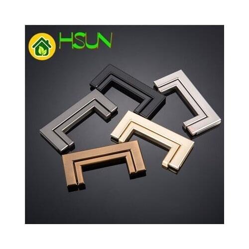 2019 Modern Concise Dark Outfit Drawer Doorknob Handle Black Gold Grey Zinc Alloy Electroplate Cupboard Door Small Handle Pull