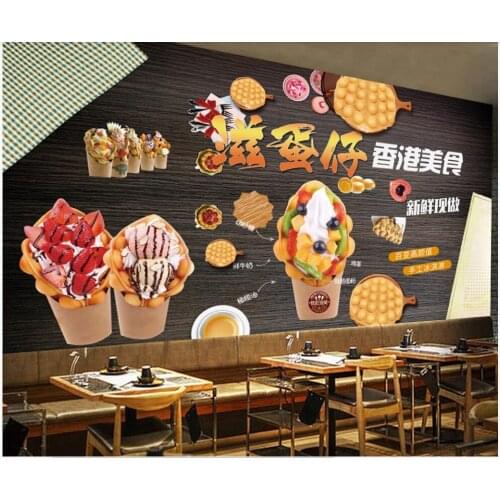 3d photo wallpaper custom mural Hong Kong Style Milk Tea Zidan Restaurant Food home decor wall paper in the living room