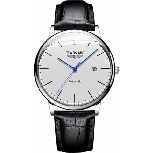 Mens Watch Automatic Mechanical Watch Leather Strap Waterproof Business Ultra-thin Mens Watch Japanese Brand Movement