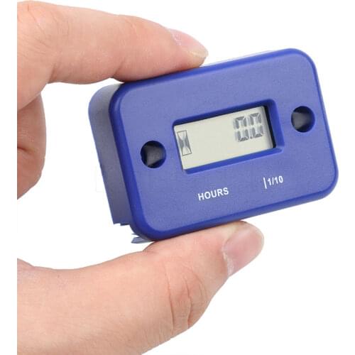 Waterproof Inductive Digital Hour Meter LCD Display for Bike Motorcycle ATV Snowmobile Marine Boat Ski Dirt Gas Engine