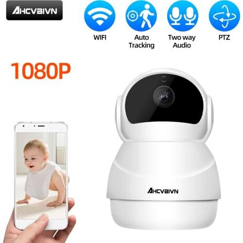 AHCVBIVN Camera 1080P Home Smart WIFI IP Camera 2MP HD Security Surveillance CCTV Wireless Baby Monitor Network Cloud SD Card