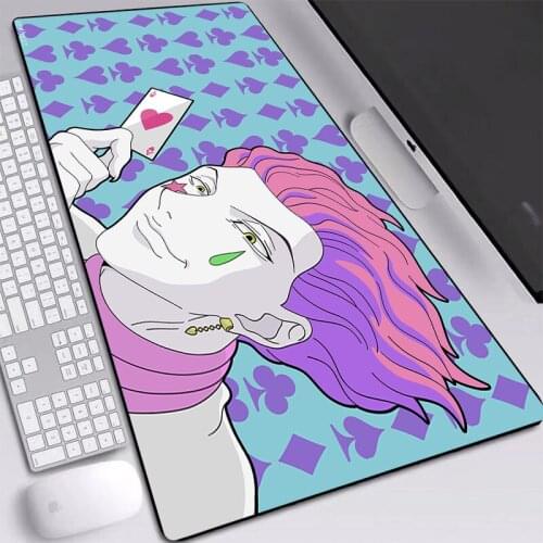 Anime Mouse Pad Huner X Hunter Laptop Computer Mousepad Stitched Edges Waterproof Speed Keyboard Desktop Pad Gaming Accessories