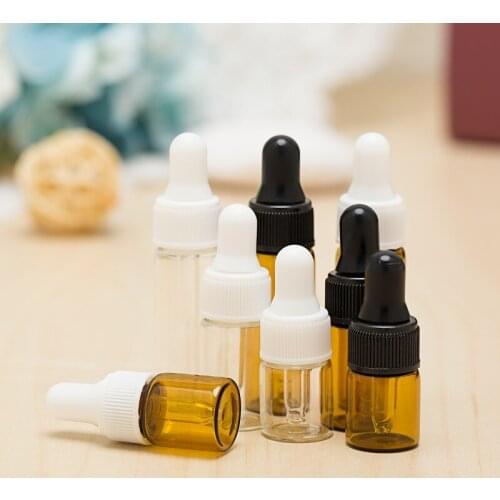 200x 2ml 3ml 5ml small brown essential oil bottle, trial loading dropper bottle,sample sub loading bottle,Travel Make-Up bottle