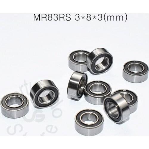 MR83RS 3*8*3(mm) 10pieces free shipping bearing ABEC-5 bearing Metal Sealed Miniature Bearing MR MR83 MR83ZZ bearings