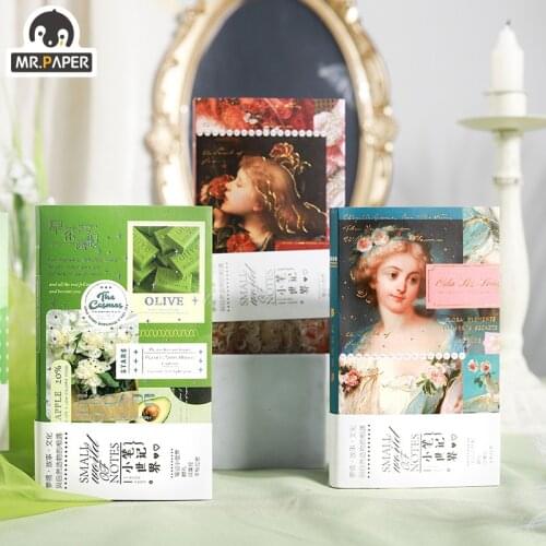 Mr.Paper 4 Designs 196 Pages/book Vintage Retro Style Sunny Story Series Creative Students Hand Account DIY Decor Notebooks