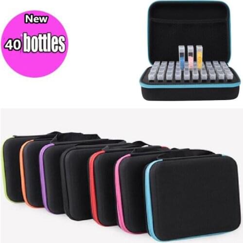 New 40 Bottles Diamond Painting Cross Stitch Accessories Tool Box Container Diamond Storage Bag Case Embroidery Mosaic