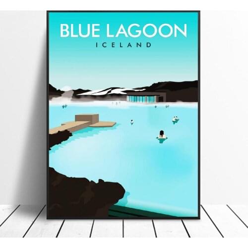 Iceland Travel Canvas Print Wall Art Poster Picture Modern Minimalist Bedroom Living Room Decoration No Frame