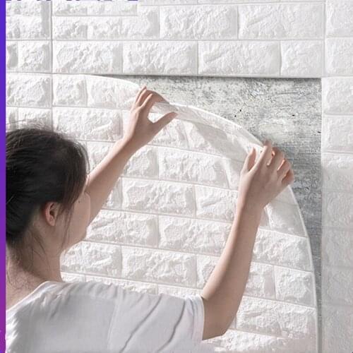 Wallpaper 3d stereo wall stickers wallpaper background wall foam brick decorative waterproof and moisture-proof stickers