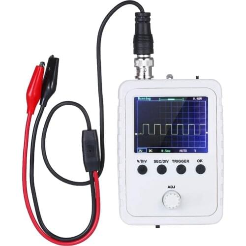 LCD Digital Oscilloscope With Probe DIY Kit Electronic Measuring Instruments Adjustable Mode Testing Max Min Average Value