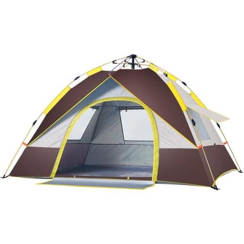 Палатка 4х мест 190T Oxford Cloth Automatic Tent Outdoor Heavy Rain Two People Thick Rainproof 3-4 People Camping палатка