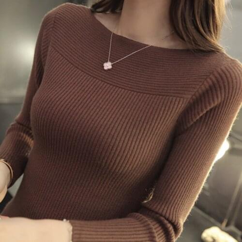 2021 Sale Hot Sale 2021 Korean Women Collar Sweater All-match Short Sleeved Shirt Slim Female Thread Tight Pullover