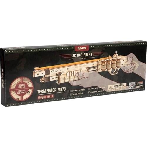 Robotime 172Pcs Diy 3D Scatter Met Rubber Band Bullet Houten Pistool Puzzel Game Populaire Speelgoed Cadeau Voor Kinderen