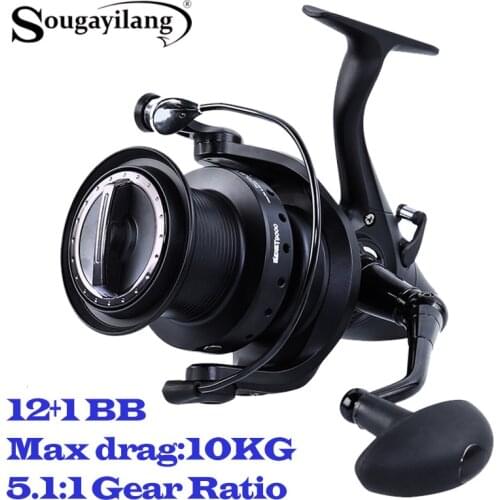 Sougayilang Fishing Reel Spinning 5000/6000/9000 Series 12+1BB Spinning Wheel for Sea Fishing Carp Fishing Max Drag 10kg