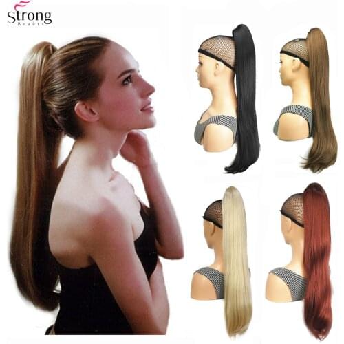 StrongBeauty Claw Clip Ponytail Long straight Hairpiece Synthetic Hair Extension