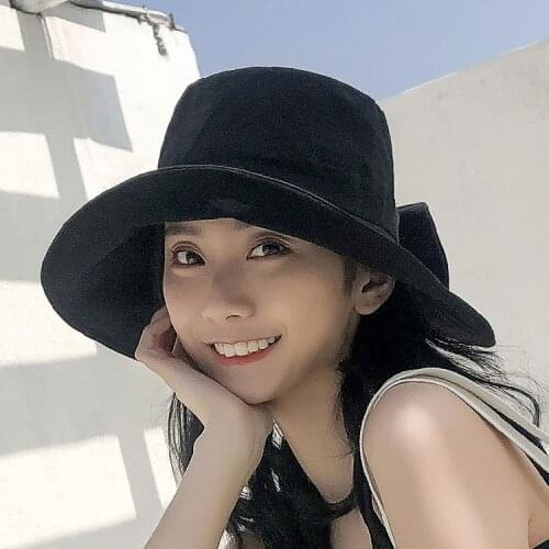 UV Protection Panama Hat Vacation Holiday Summer Straw Hat Women Big Wide Brim Beach Hat Bow Sun Hat