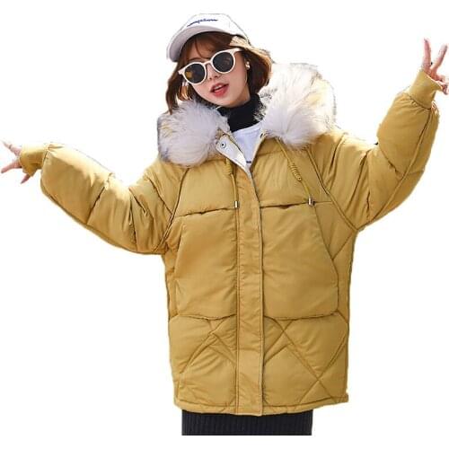 Winter Jacket Women Parkas Mujer 2019 Long Warm Parka Down Cotton Padded Coat Female With Fur Collar Hooded Ladies Jackets XQ106
