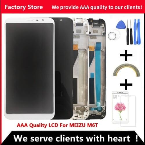 1440*720 AAA Quality LCD For MEIZU M6T Lcd With Frame Display Screen For MEIZU M6T Screen With Frame LCD Display 10-Touch