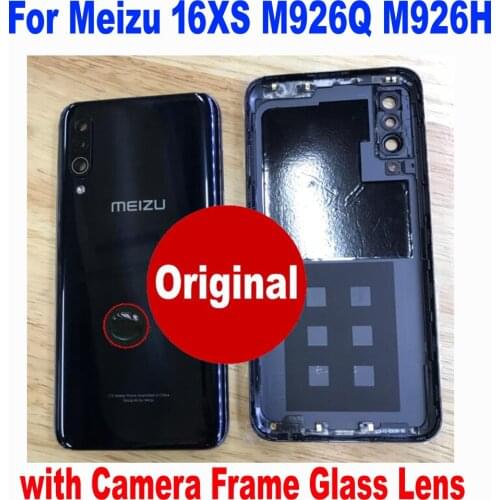 100% Original Battery Back Cover Housing Door Rear Case Lid + Camera Frame Glass Lens For Meizu 16XS M926Q M926H No Buttons