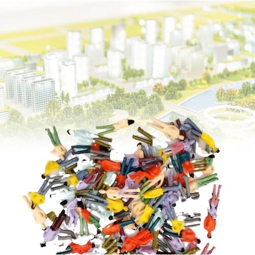 100Pcs 1:75 Scale DIY Multicolor Mixed Model People Figures Miniature Toy Gift Children Toys Birthday Christmas New Year Gift