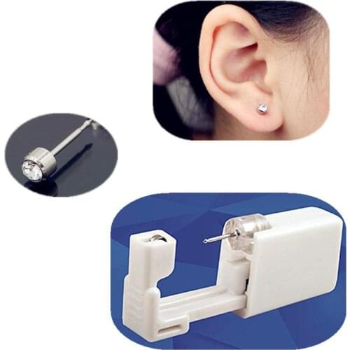 12PCS/Set Hot Sale Disposable Safe Sterile Ear Piercing Unit Nose Ring Earring Stud Piercing Gun Piercer Tool Machine Kit Stud