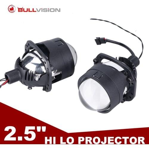 2.5 Inch Bi led Projector Lenses 100W Kits H4 Hi/Lo Beam H1 H7 H11 9005 9006 LED Bulbs Reflector Diode Chip Super Bright 30000LM