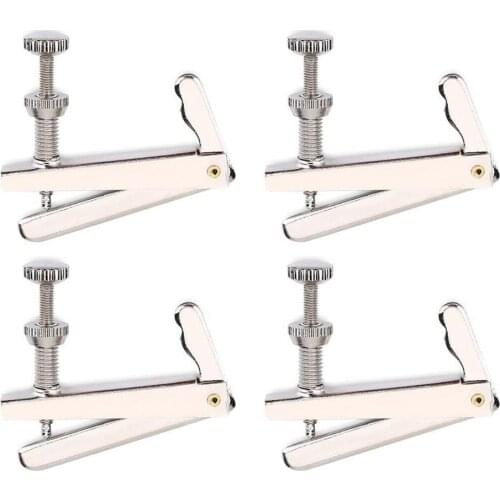 4pcs Cello String Adjusters Metal 3/4-4/4 Cello Strings Metal Fine Tuners Cello Replacement Parts Accessories Musical Instrument