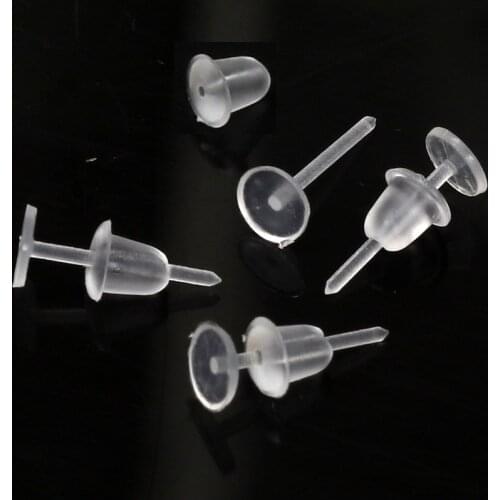 50 invisible earrings hypoallergenic earrings replacement earrings transparent plastic earring accessories clogging