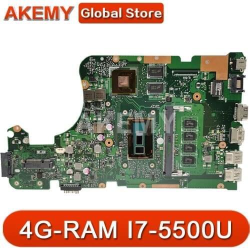 AK X555LD Laptop motherboard for ASUS X555LD X555LDB X555LA X555LB X555L X555 Test original Mainboard 4G-RAM I7-5500U