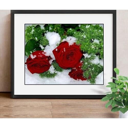 Diamond Mosaic Flower Christmas DIY Diamond Painting Full Square New Arrival Decor Home Diamond Embroidery Roses