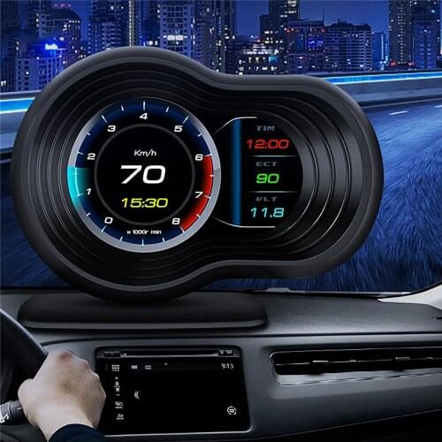 OBD Car HUD Head Up Display OBD + GPS Dual System HD Speedometer Overspeed Alarm Digital Projection Driving Car Parts
