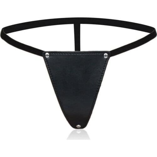 BDSM chastity panty erotic open Temptress slutty Gstring faux leather bandage sex game for women sex toys