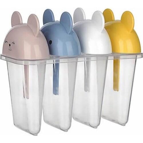 Ice Cream Cups 4 Pieces Colorful for Prepare Delicous Freezing Dessert at Home