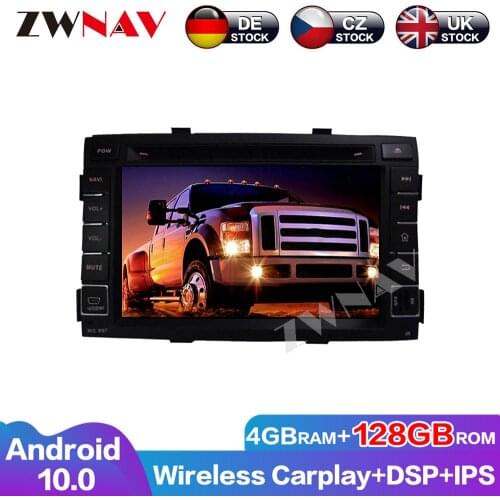 Head unit DVD Player 128G Carplay Android 10.0 Touch Screen Car for Kia Sorento 2009 2010 - 2012 GPS Audio Multimedia Auto Radio