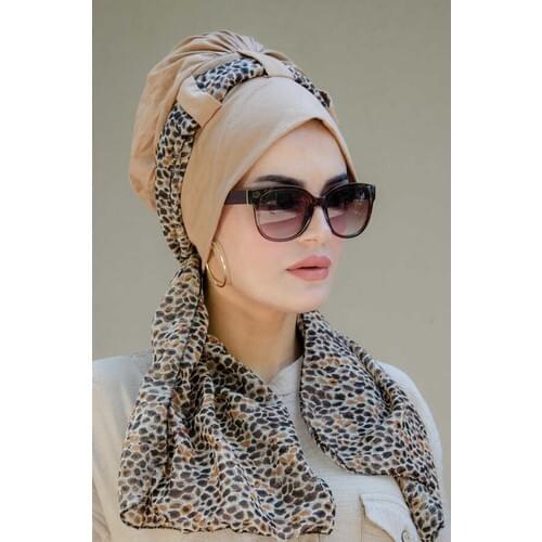 Hijab Scarf Headscarf Beige Brown Scarf Bonnet